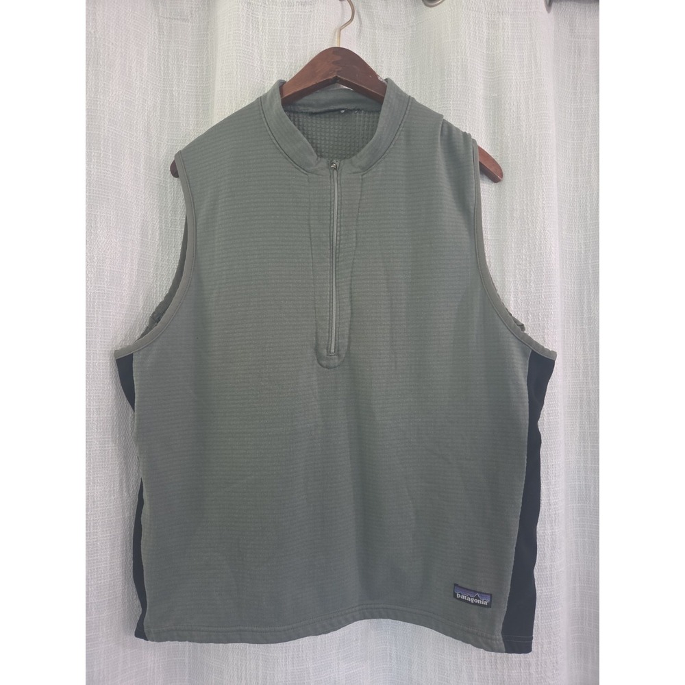 Vintage Patagonia Vest MARS PCU Alpha Green Regulator R1 Large No Tags 1/4 Zip